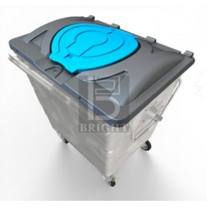 Hot Dipped Galvanized Mobile Garbage Bin 1100L