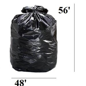 GARBAGE BAG BLACK 48″ x 56″