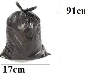 GARBAGE BAG BLACK 28″ X 35″