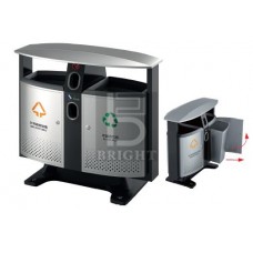 Powder Coating Recycle Bin c/w Ashtray and P.P Liner