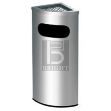Stainless Steel Corner Bin c/w Ashtray Top