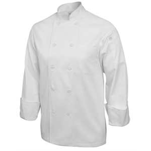 CHEF JACKET LONG SLEEVE WHITE (WHITE BUTTON)